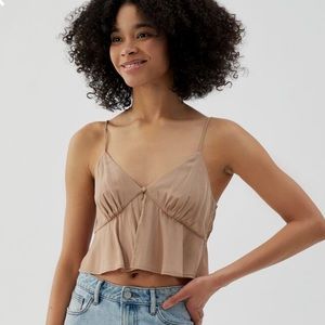 pacsun brown tie top
